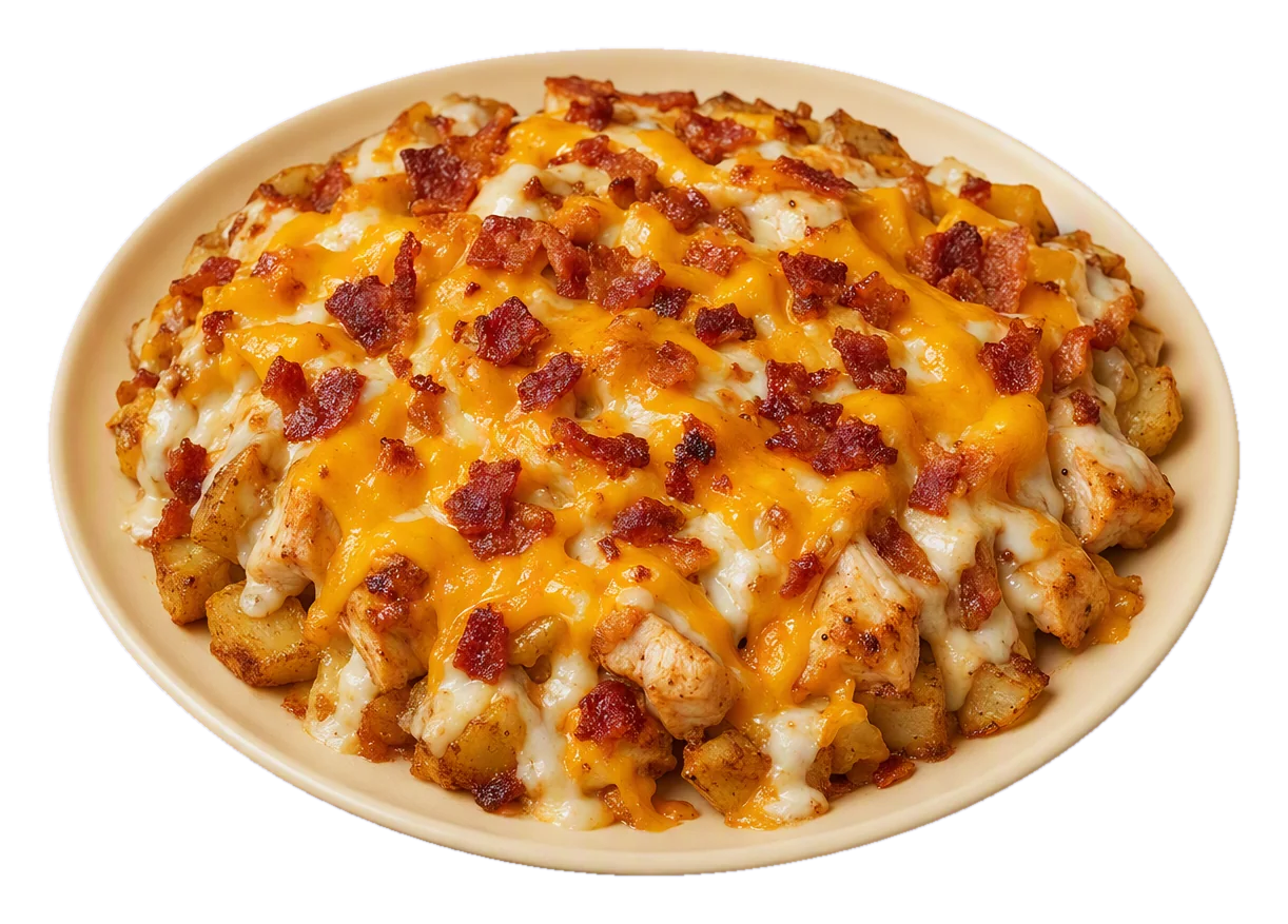 Loaded Cheesy Chicken Potato Topping