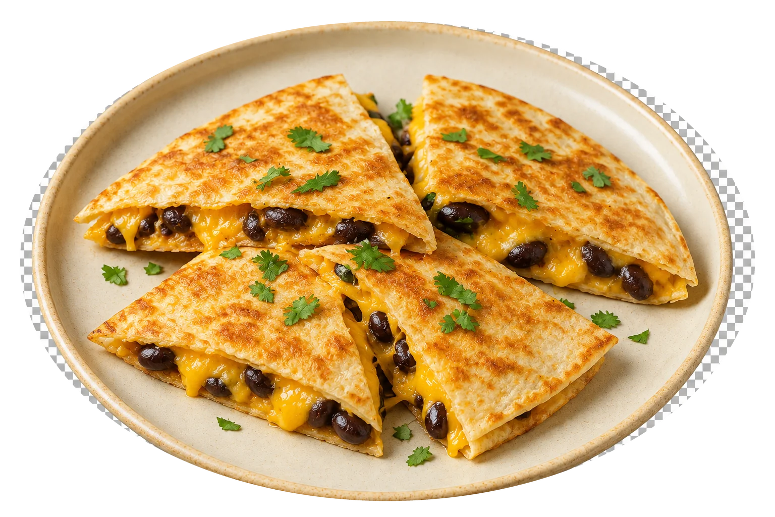 Crispy Bean and Cheese Quesadillas