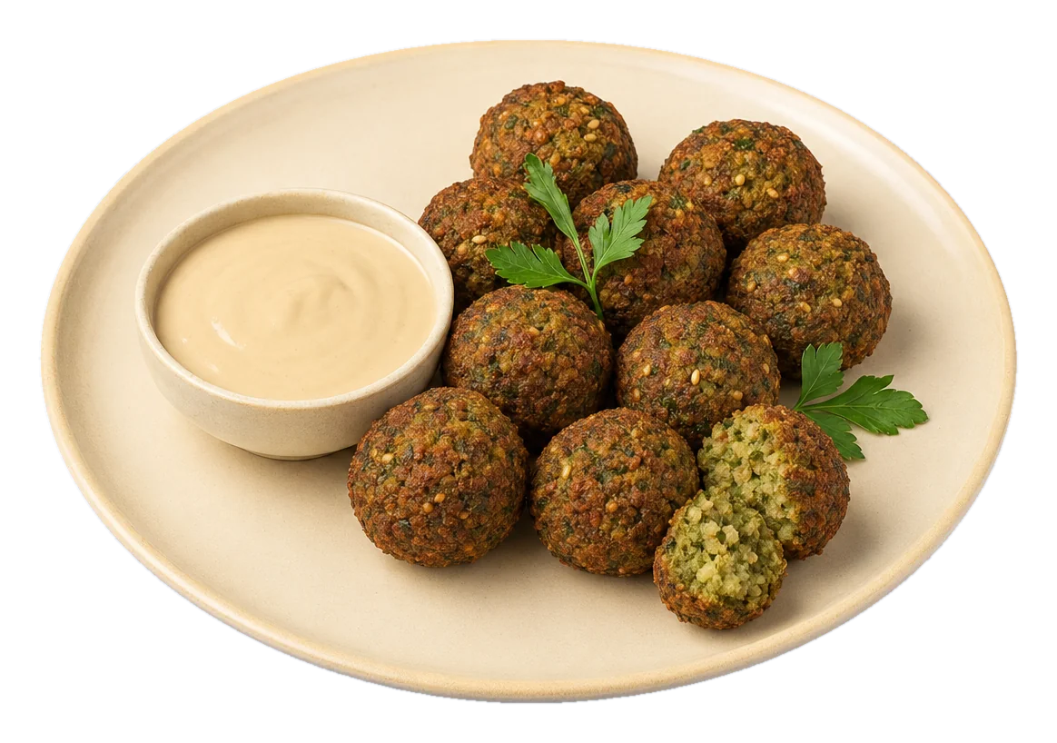Air Fryer Falafel with Tahini