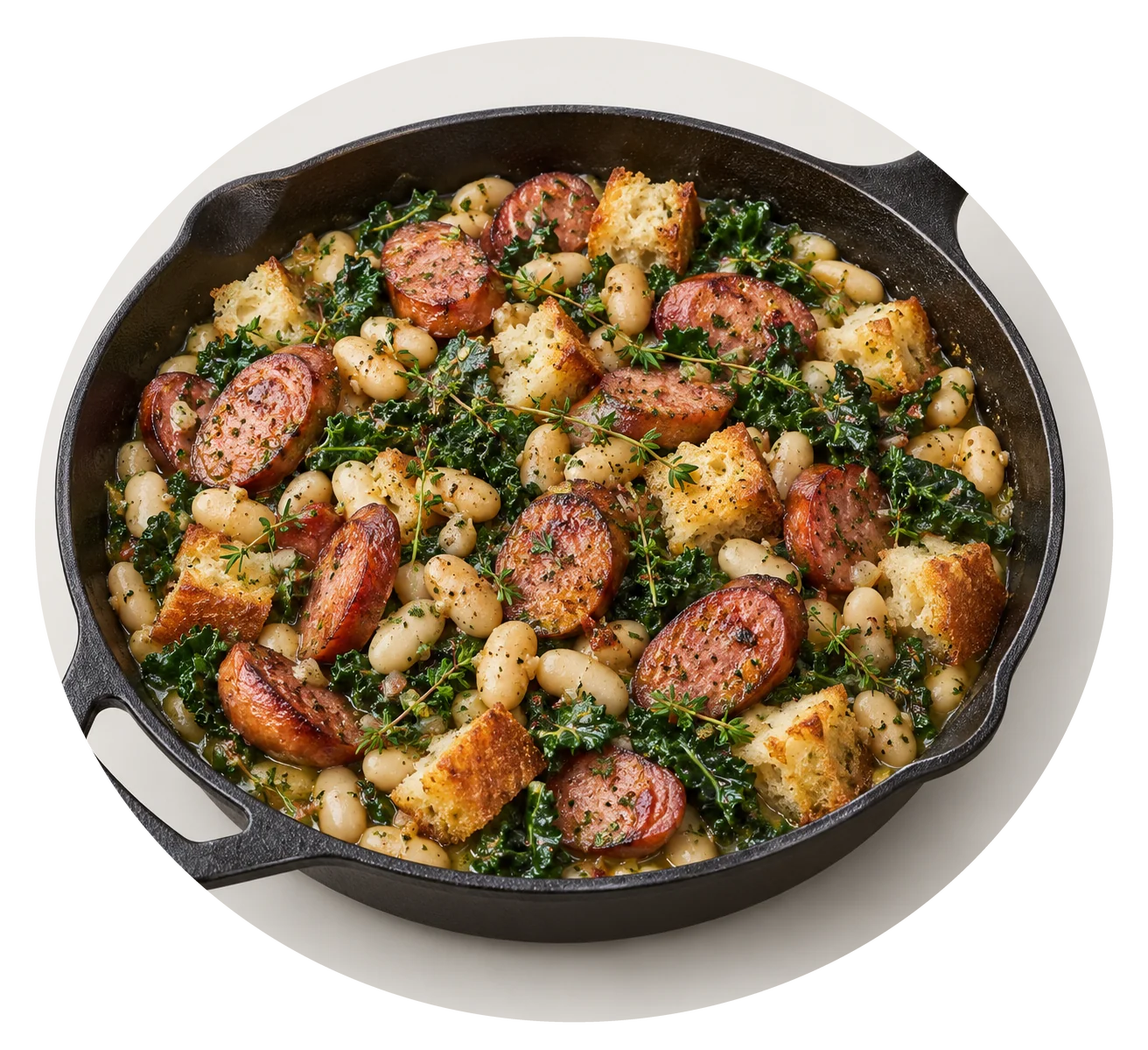White Bean and Smoked Sausage Skillet