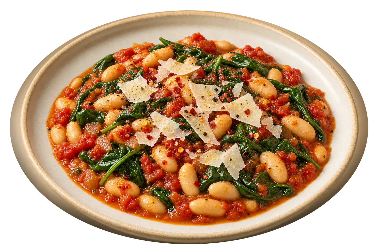 White Bean Tomato Skillet with Spinach