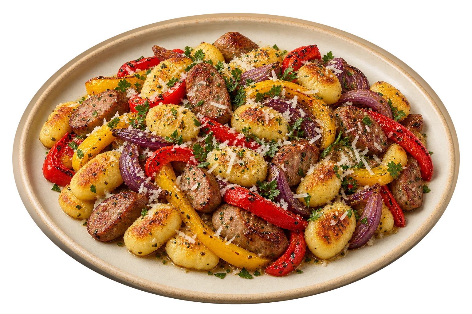 Sheet-Pan Sausage, Peppers and Gnocchi