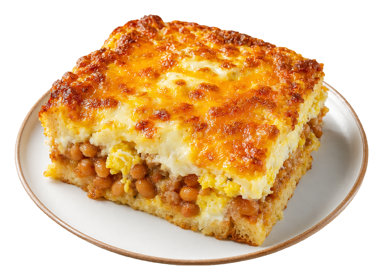 Cheesy Baked Bean and Egg Bread Casserole