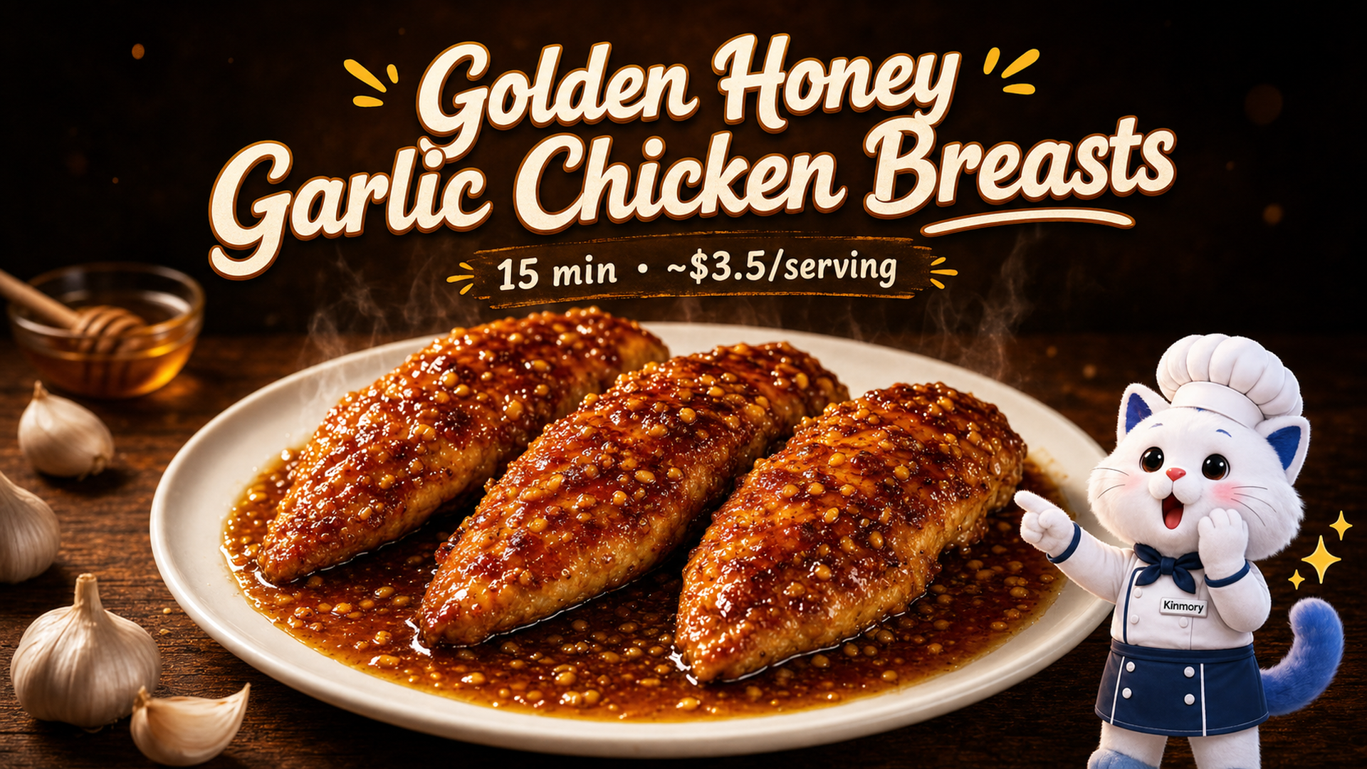 Golden Honey Garlic Chicken Breasts