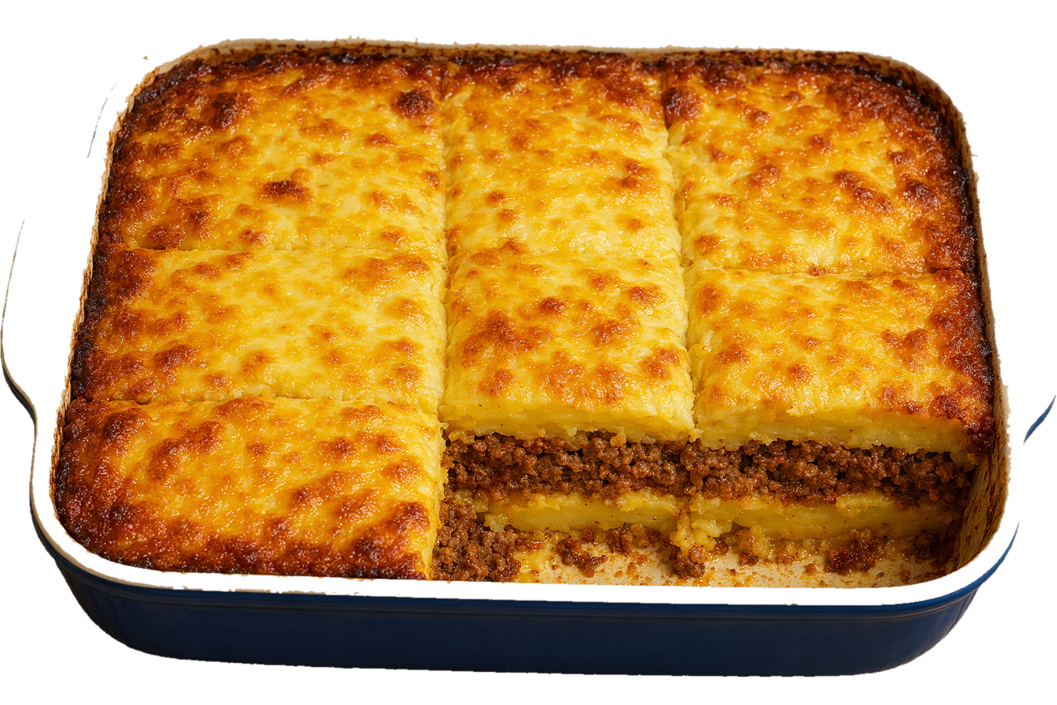 Grandma's Potato and Beef Bake with Creamy Cucumber Sauce